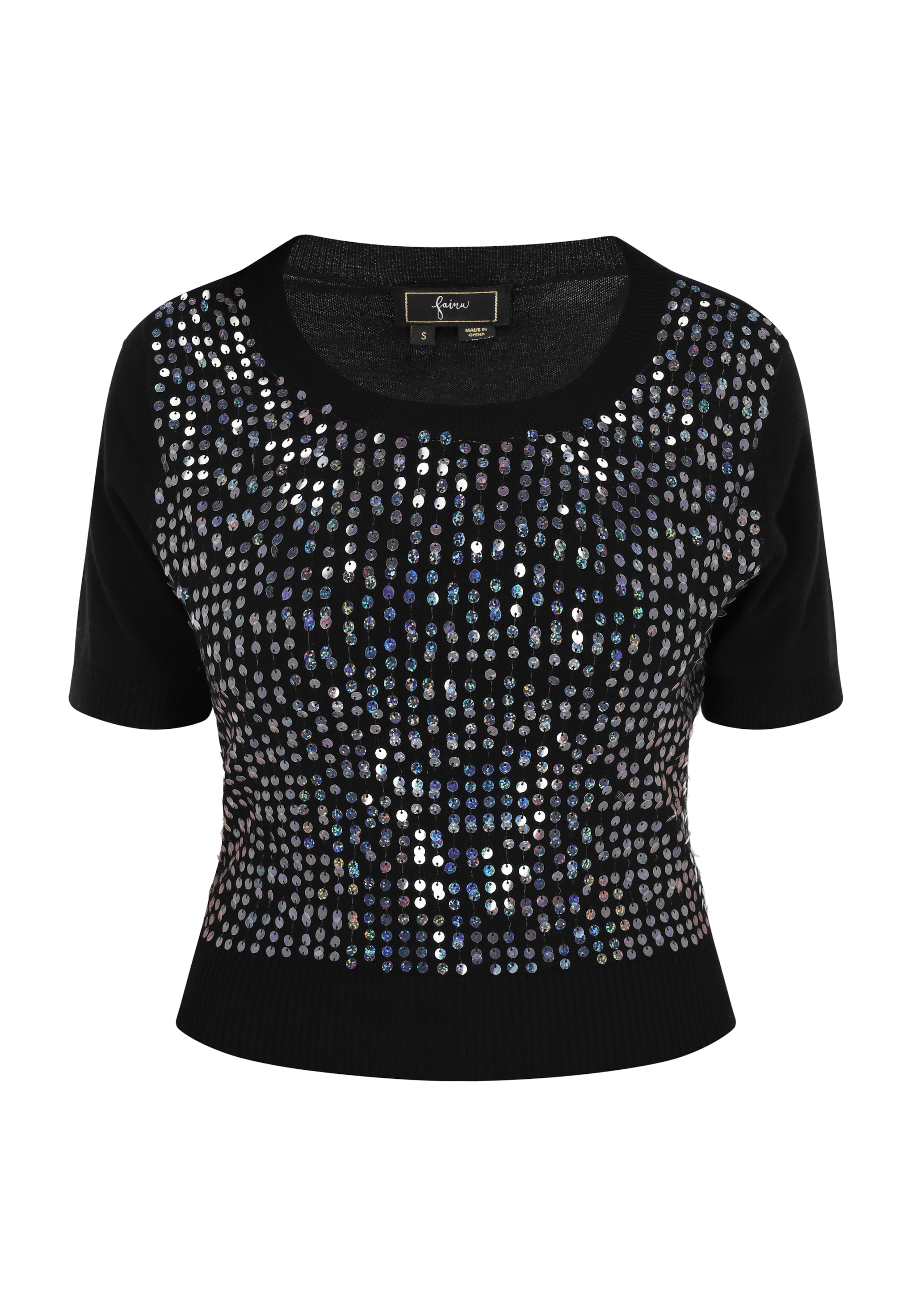 faina Пуловер в черно: отпред