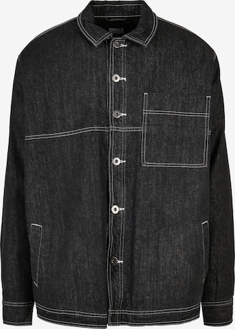 Urban Classics Big & Tall Between-Season Jacket in Black: front