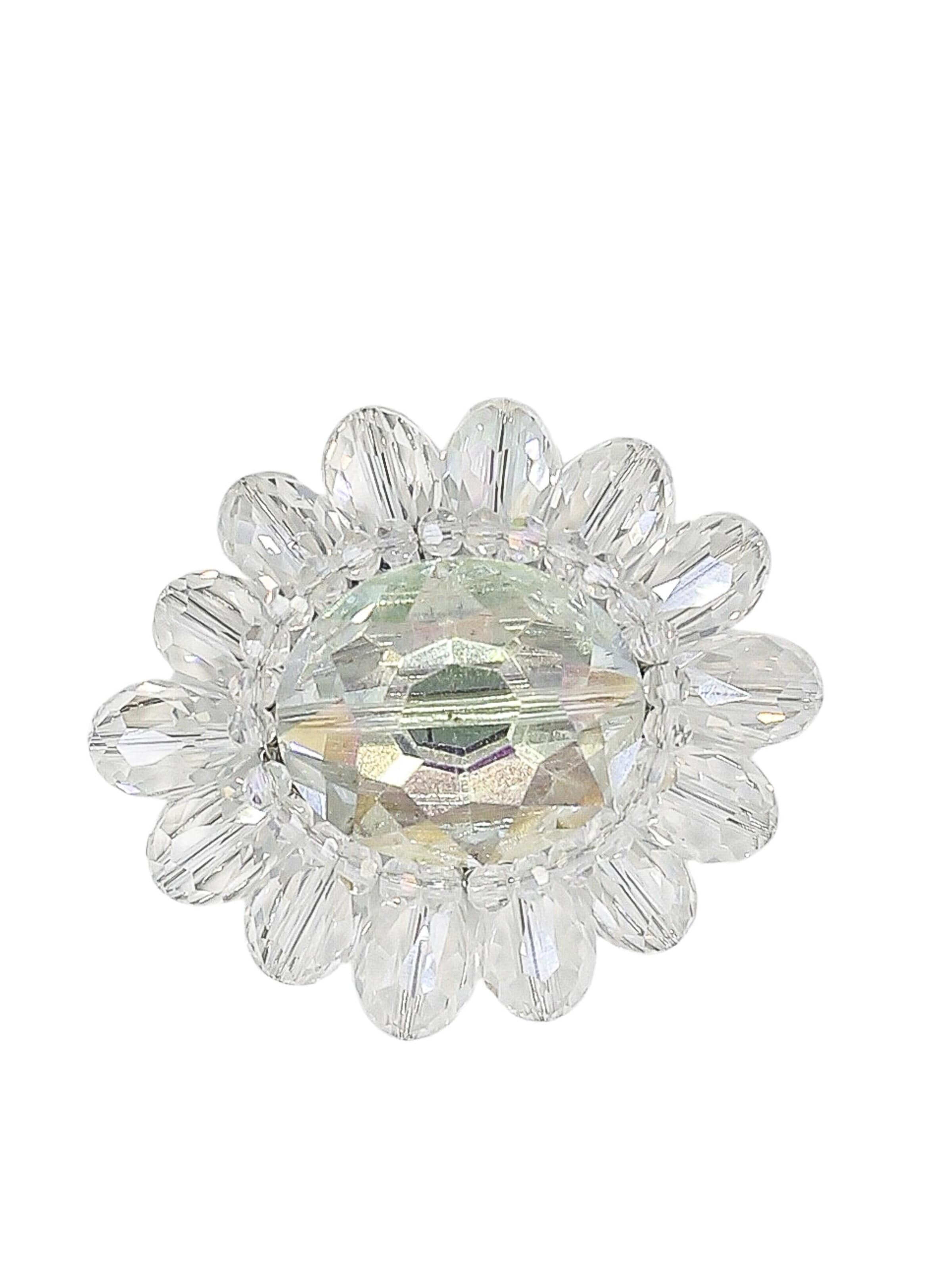 COLLEZIONE ALESSANDRO Brosche 'Genua'‌‌‌ in Transparent: Vorderseite