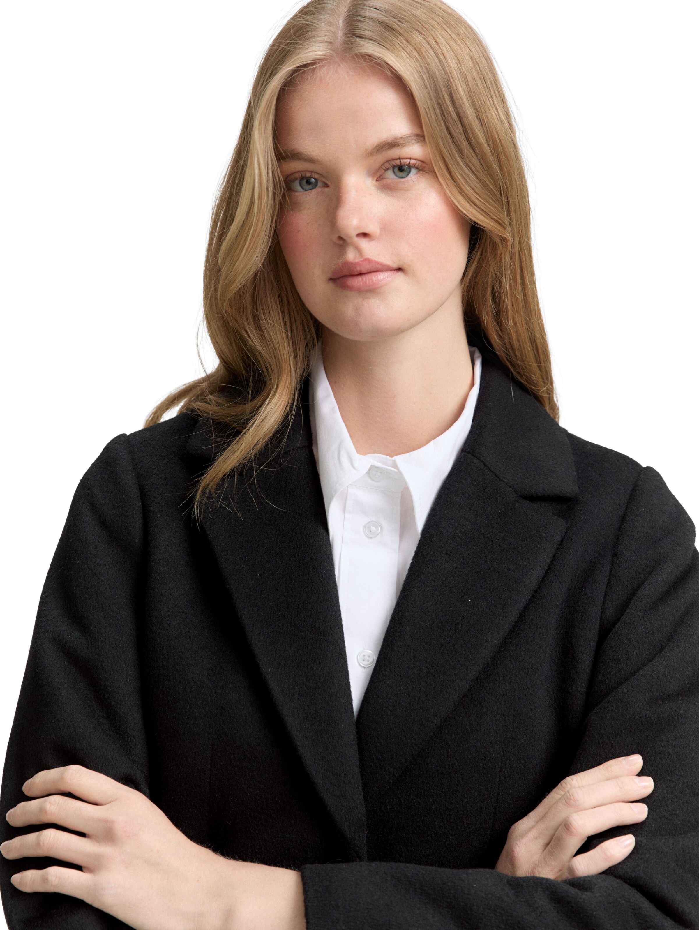 TOM TAILOR DENIM Between-Seasons Coat in Black