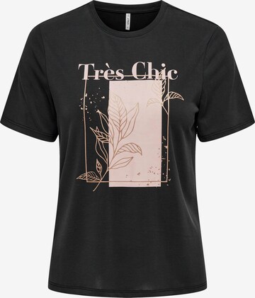 ONLY Shirt 'Free Life' in Black: front