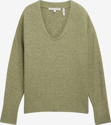 TOM TAILOR DENIM Pullover in Grün: Vorderseite