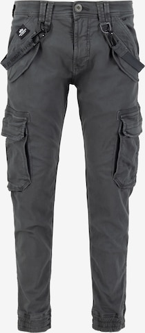 ALPHA INDUSTRIES Cargo trousers in Grey: front