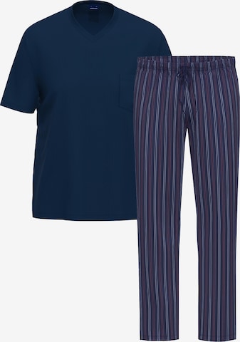Ammann Pyjama kurz 'Night & Home Cotton' in Blau: Vorderseite