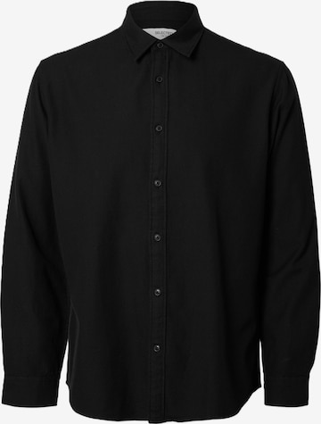 Chemise SELECTED en noir : devant