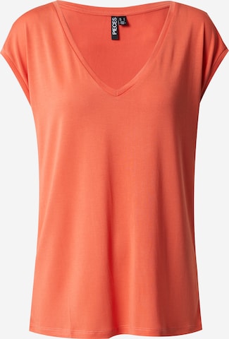 PIECES - Camisa 'KAMALA' em laranja: frente