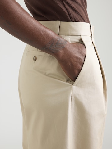 Regular Pantalon à pince & Other Stories en beige
