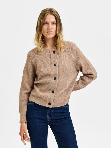 SELECTED FEMME Cardigan 'Lulu' i brun: forside