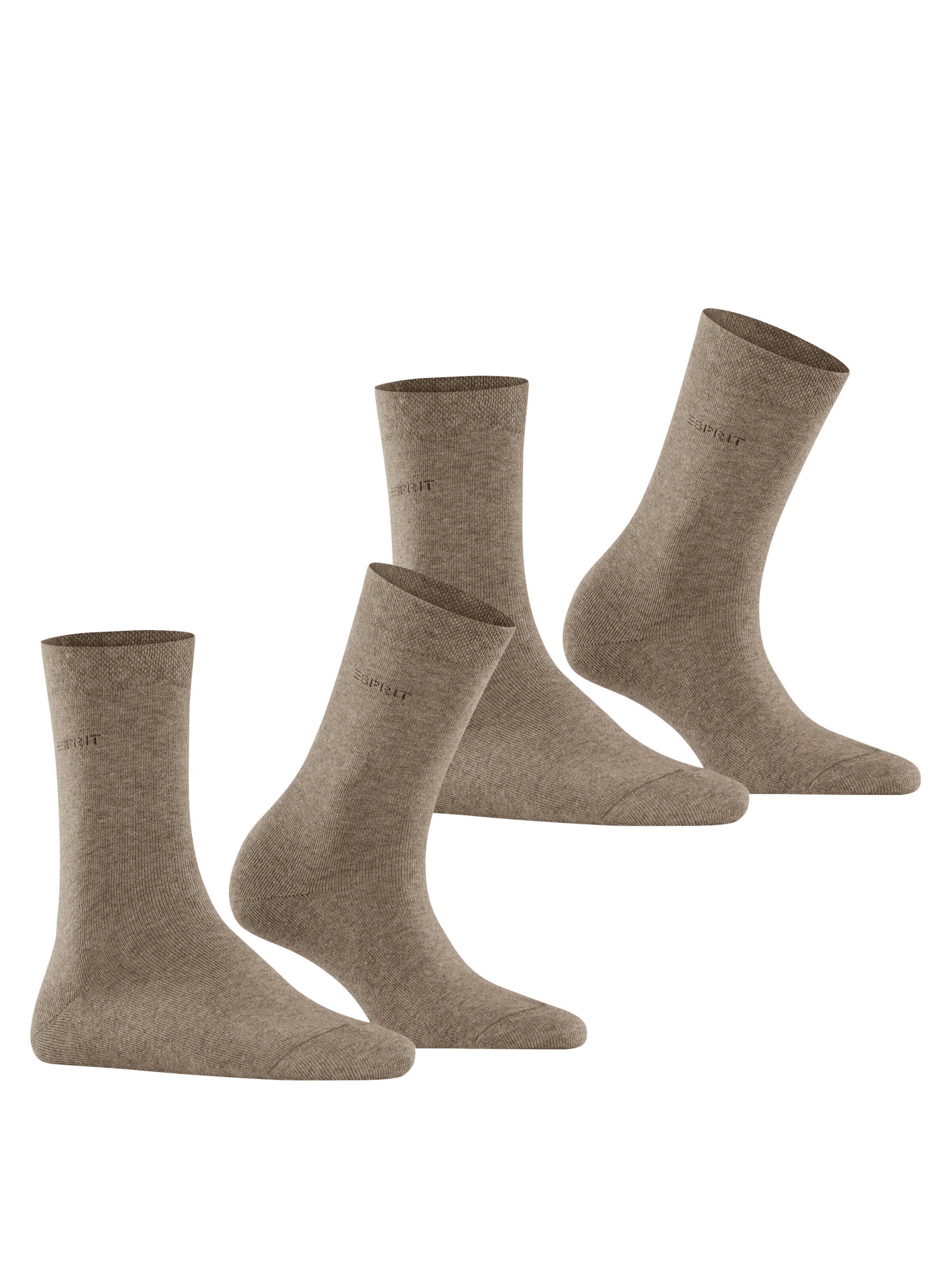 ESPRIT Socks 'Basic Easy 2-Pack' in Brown