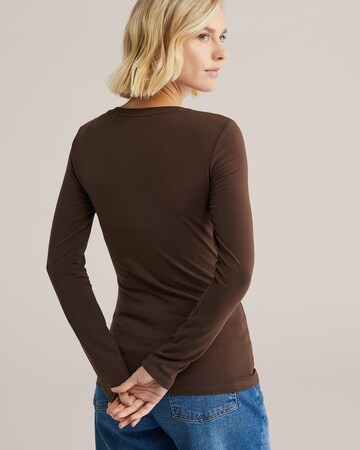 WE Fashion Tričko - Hnedá