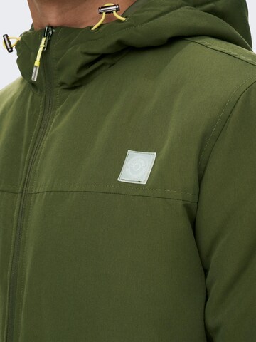 Only & Sons Between-season jacket 'Damian' in Green