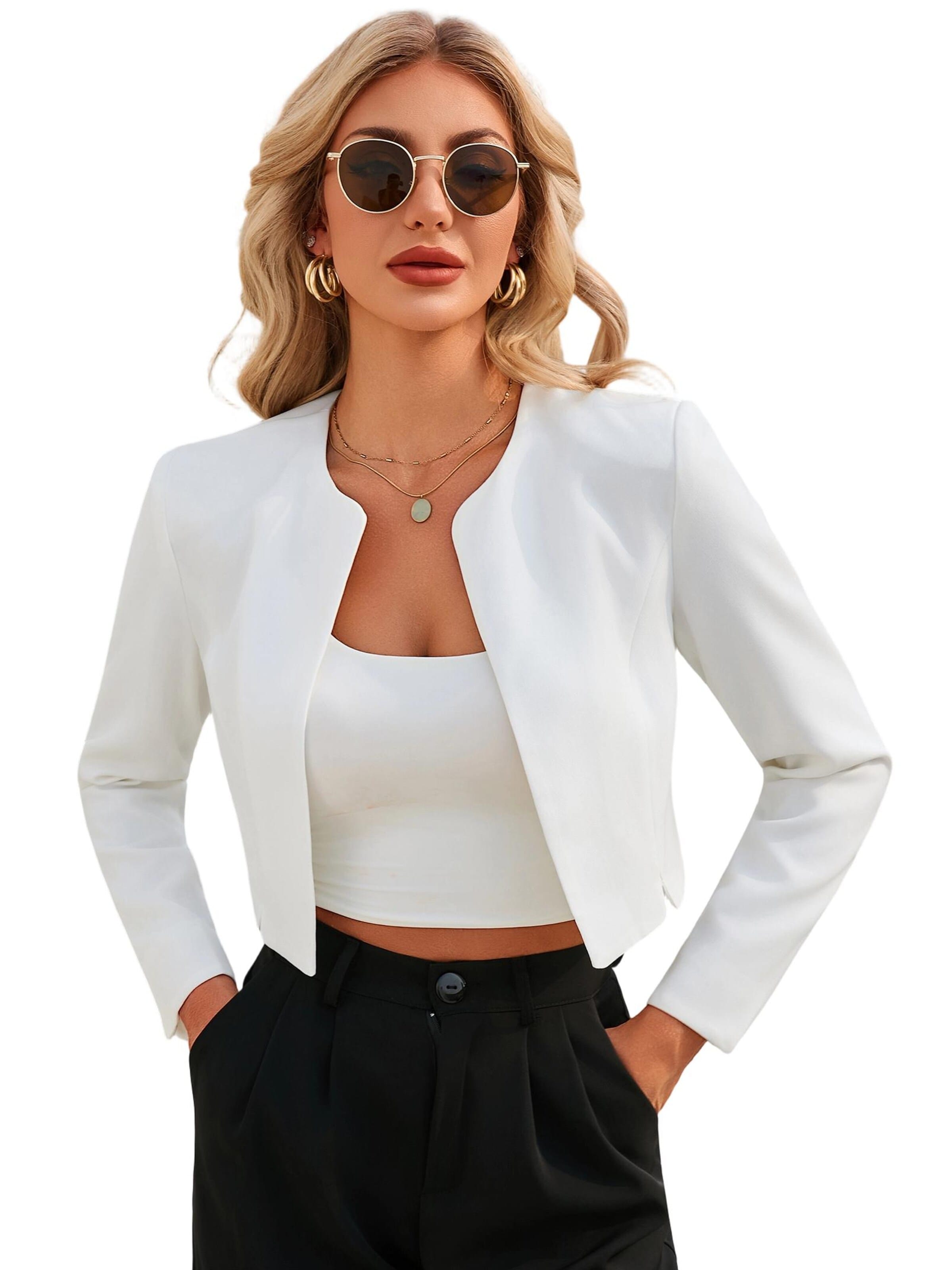 Yesfashion Blazer in White: front