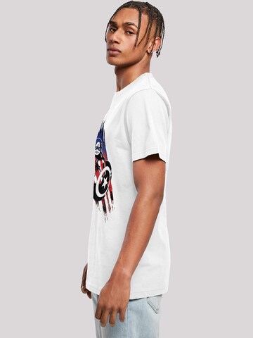 F4NT4STIC Shirt 'Marvel Avengers Captain America Streaks' in White