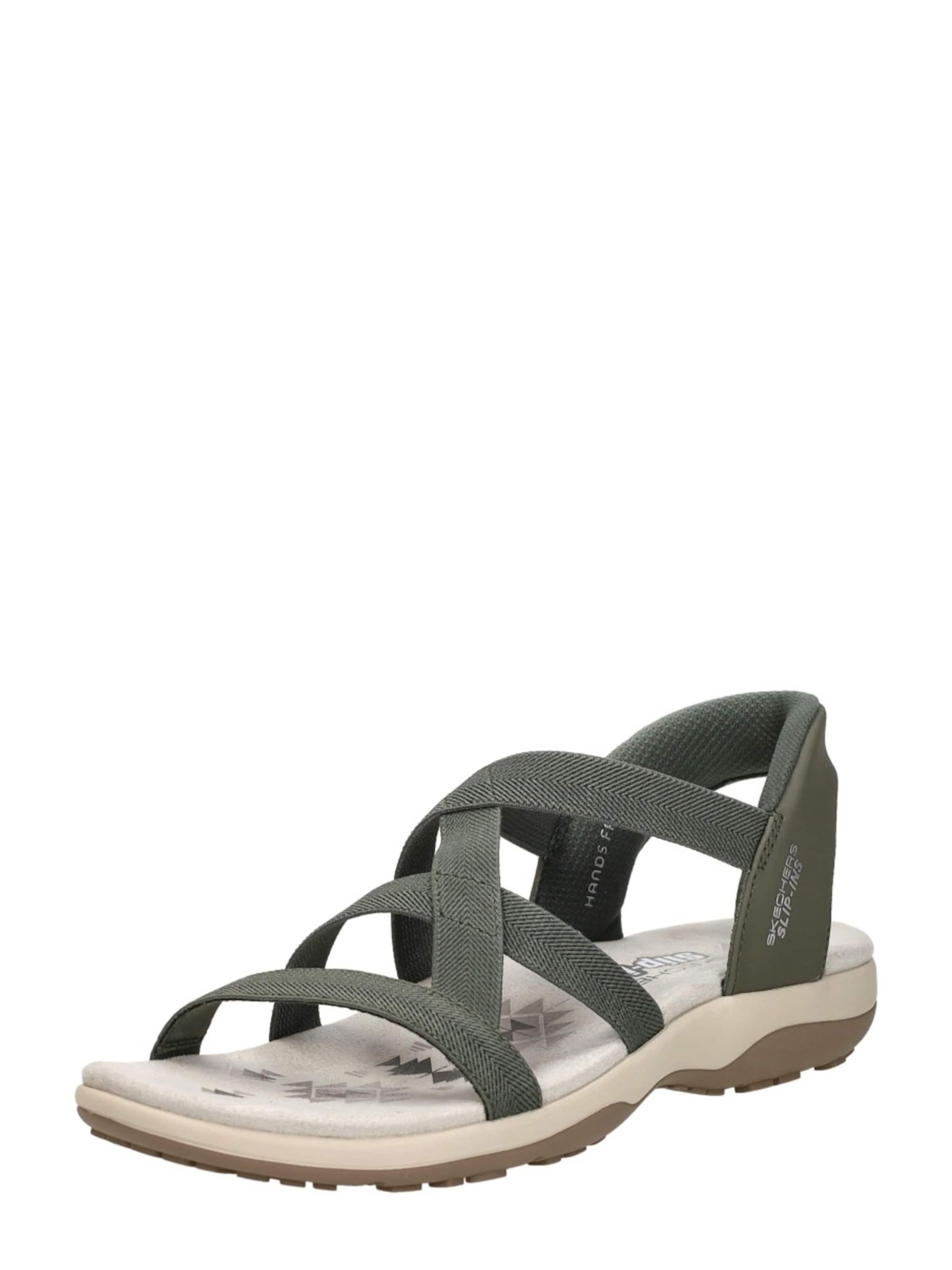 SKECHERS Sandaal 'Slip-Ins: Reggae Slim' in Groen: voorkant