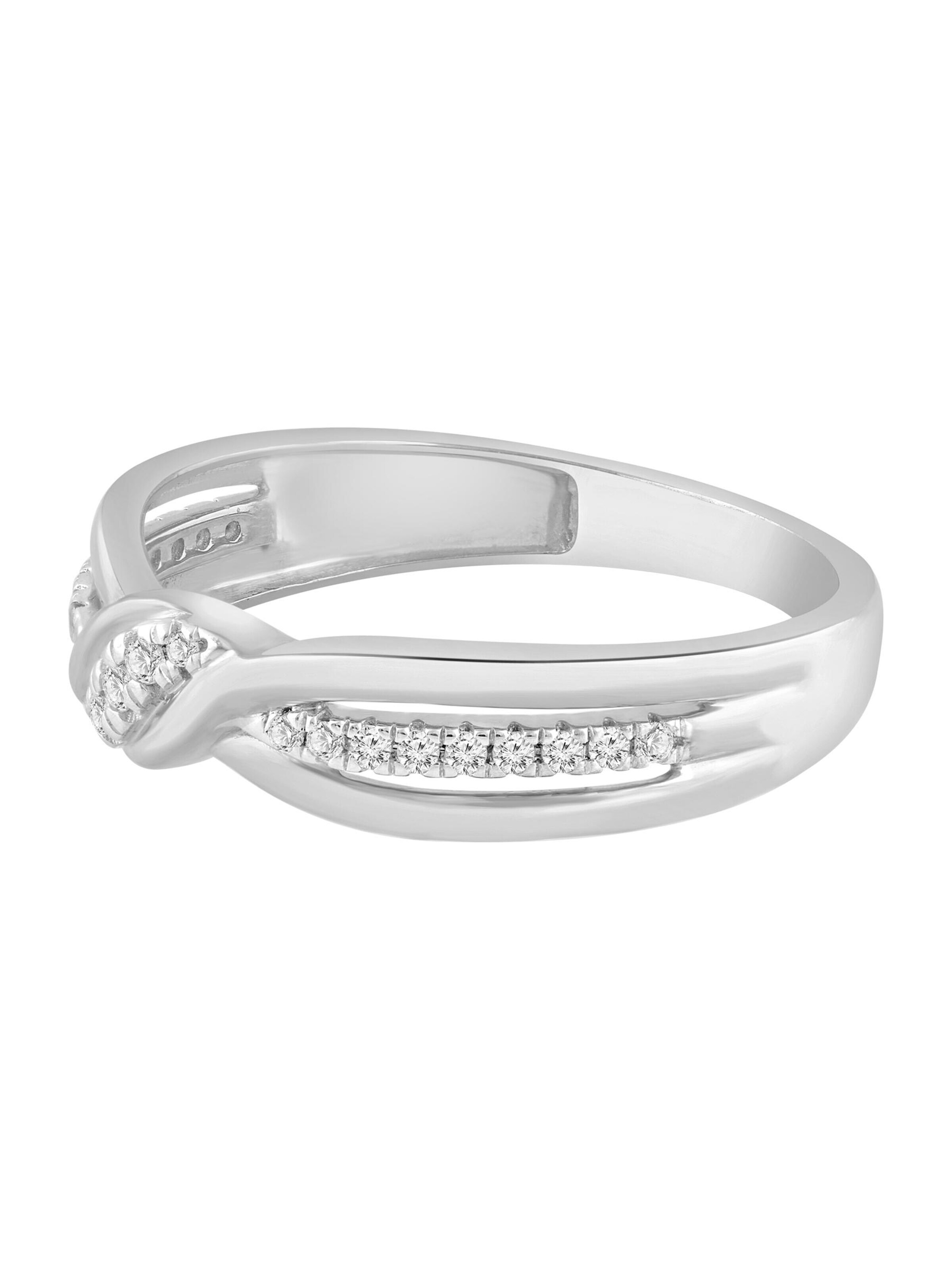 Diamant Exquis Ring 'Ring aus 375 Weißgold mit Diamant' in Silver