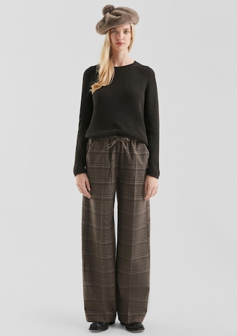 QS Wide Leg Hose in Braun