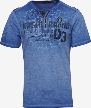 T-Shirt KOROSHI en bleu : devant