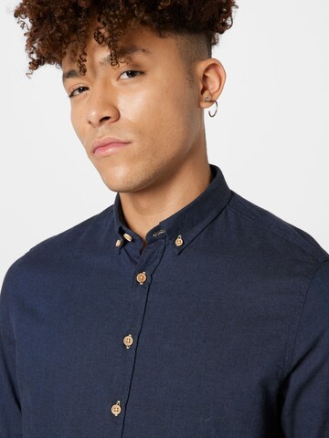 Kronstadt Regular fit Button Up Shirt 'Dean Diego' in Blue