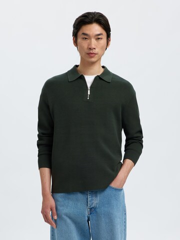 Pullover 'SLHTELLER' di SELECTED in verde: frontale