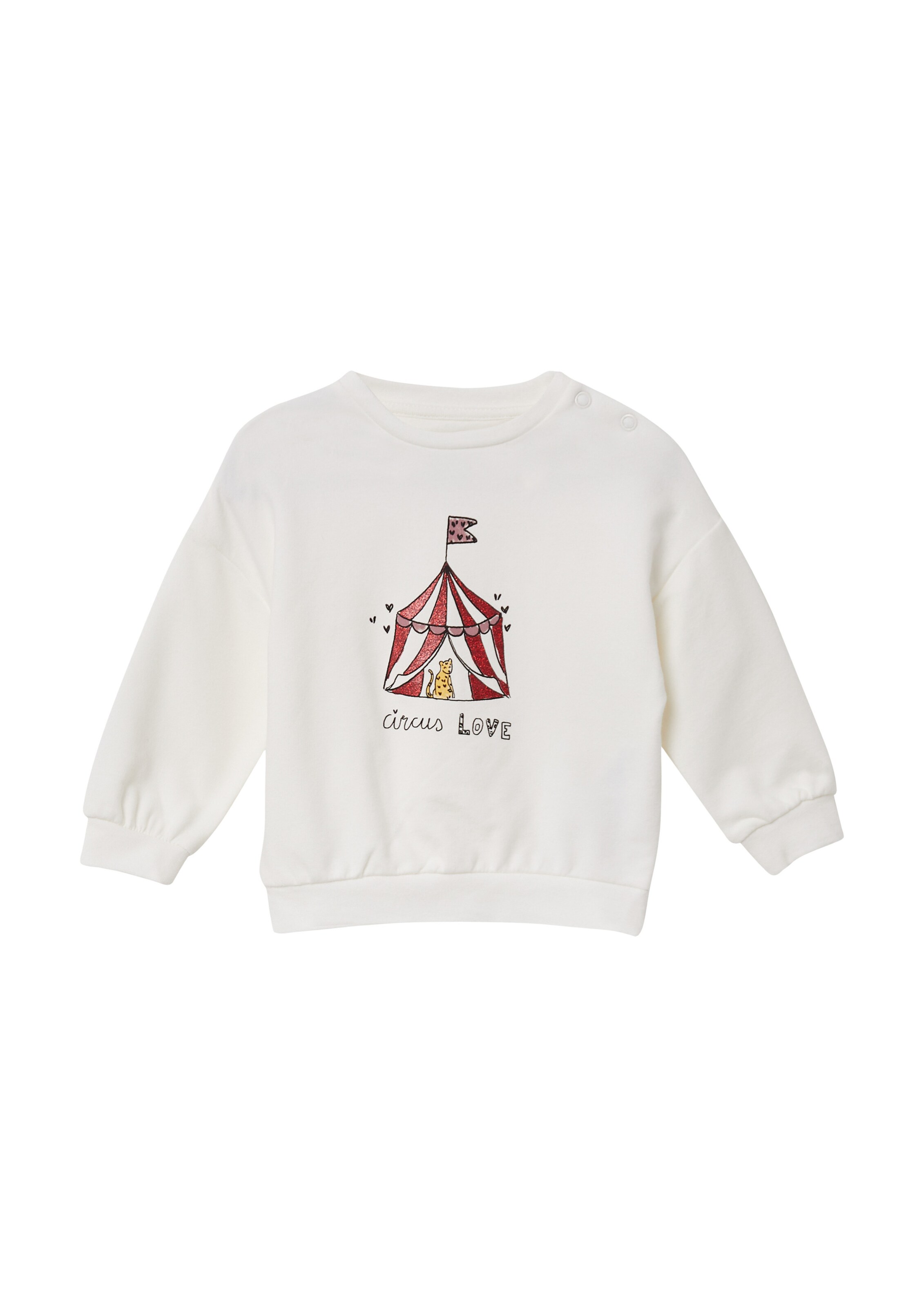 Sweat-shirt s.Oliver en beige : devant