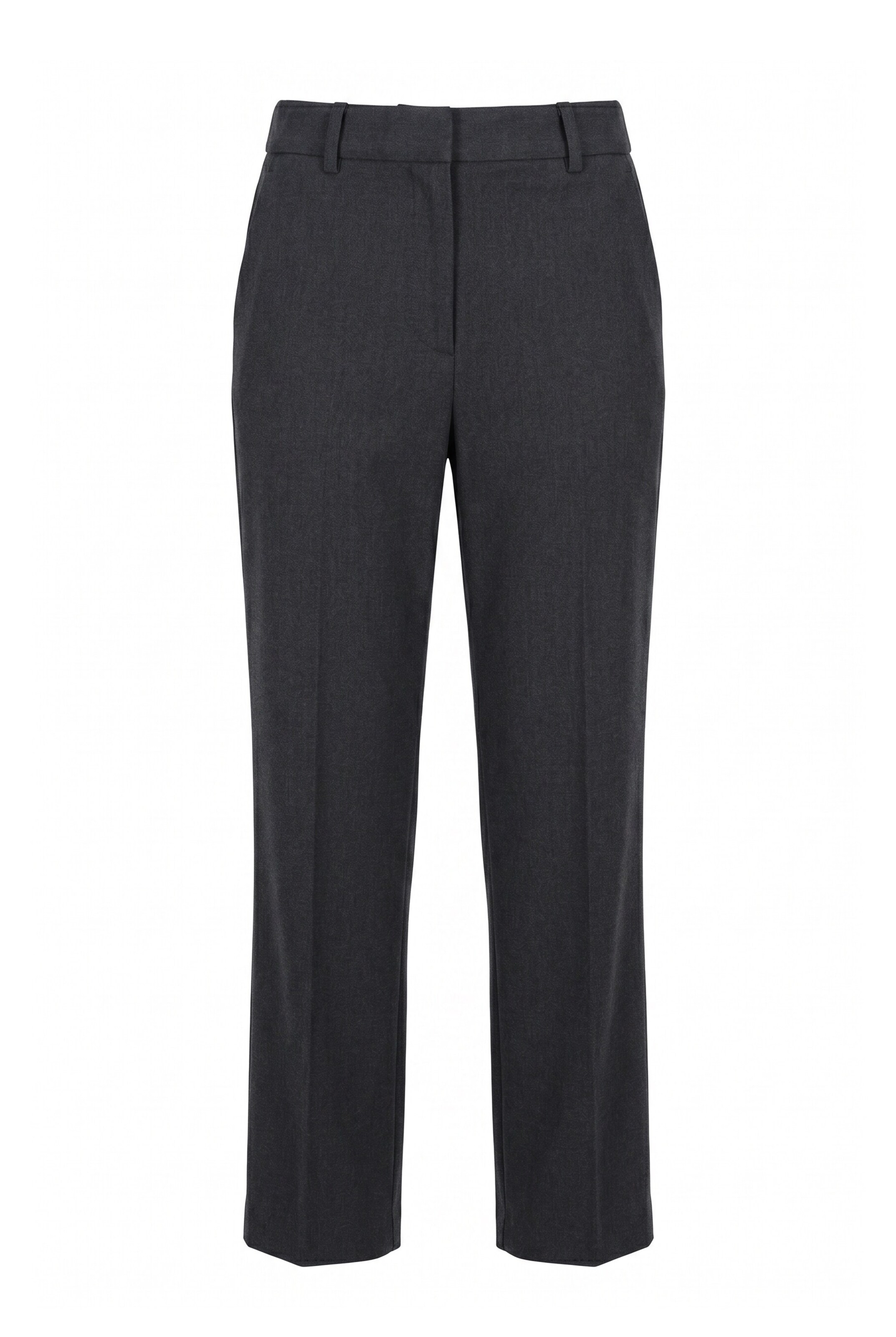 Ulla Popken Regular Pleat-front trousers in Grey: front