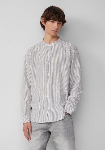 QS Regular Fit Hemd in Schwarz: Vorderseite