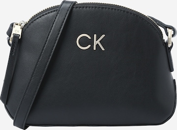 Calvin Klein - Mala de ombro 'Re-Lock' em preto: frente