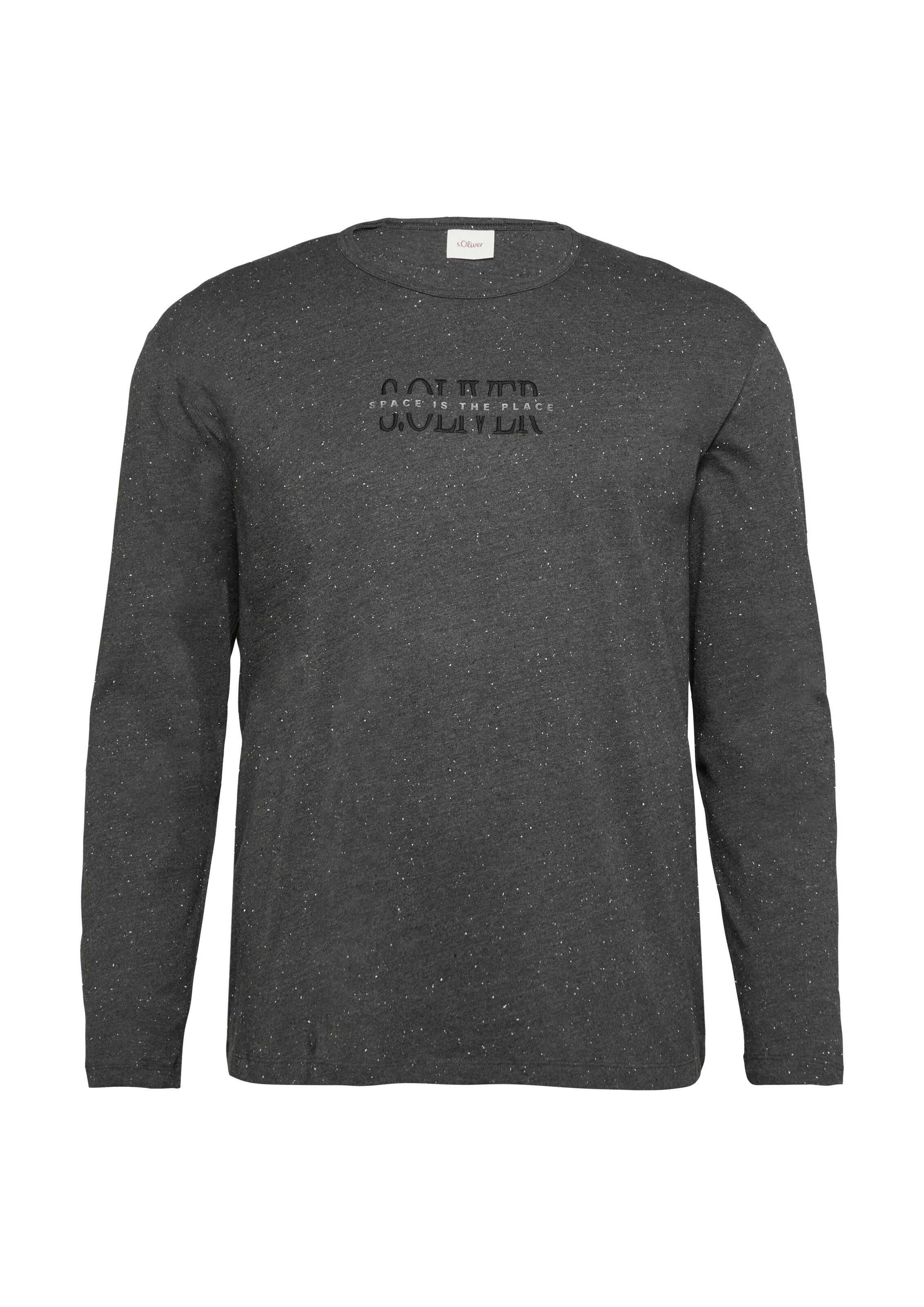 s.Oliver Men Big Sizes Shirt in Grey: front