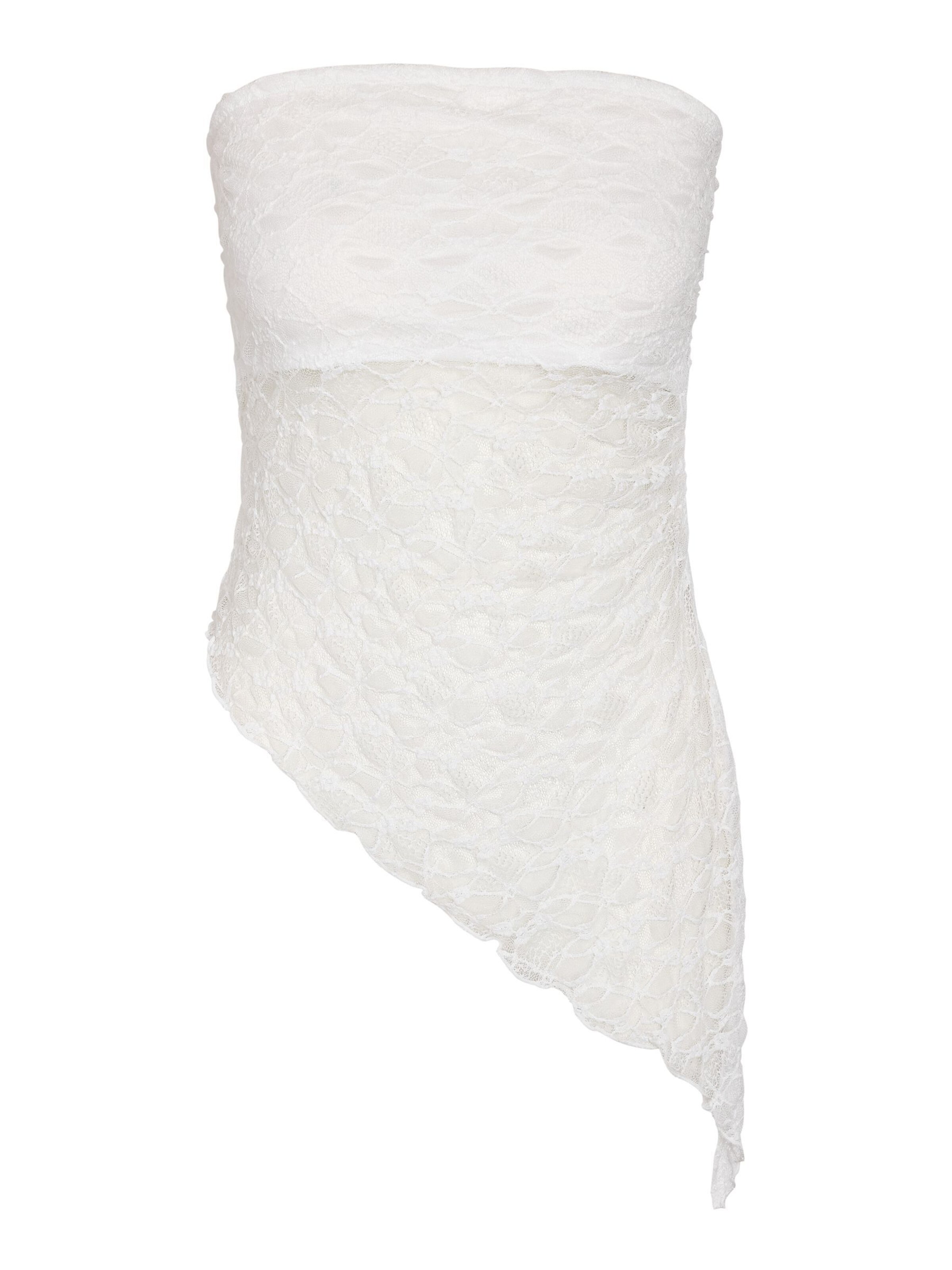 Noisy may Bralette Bra in White: front