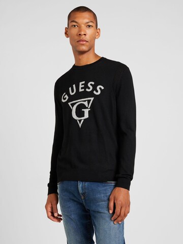 Pullover 'EDGAR' di GUESS in nero: frontale