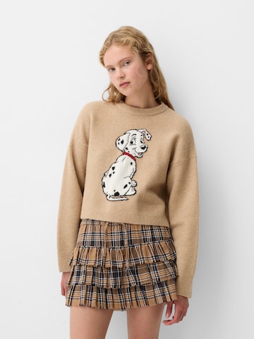Gonna di Bershka in marrone: frontale