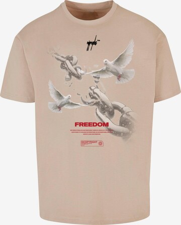 MJ Gonzales Shirt 'Freedom' in Beige: front