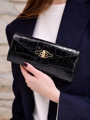 Cheval Firenze Wallet 'MARLON CROC' in Black: front