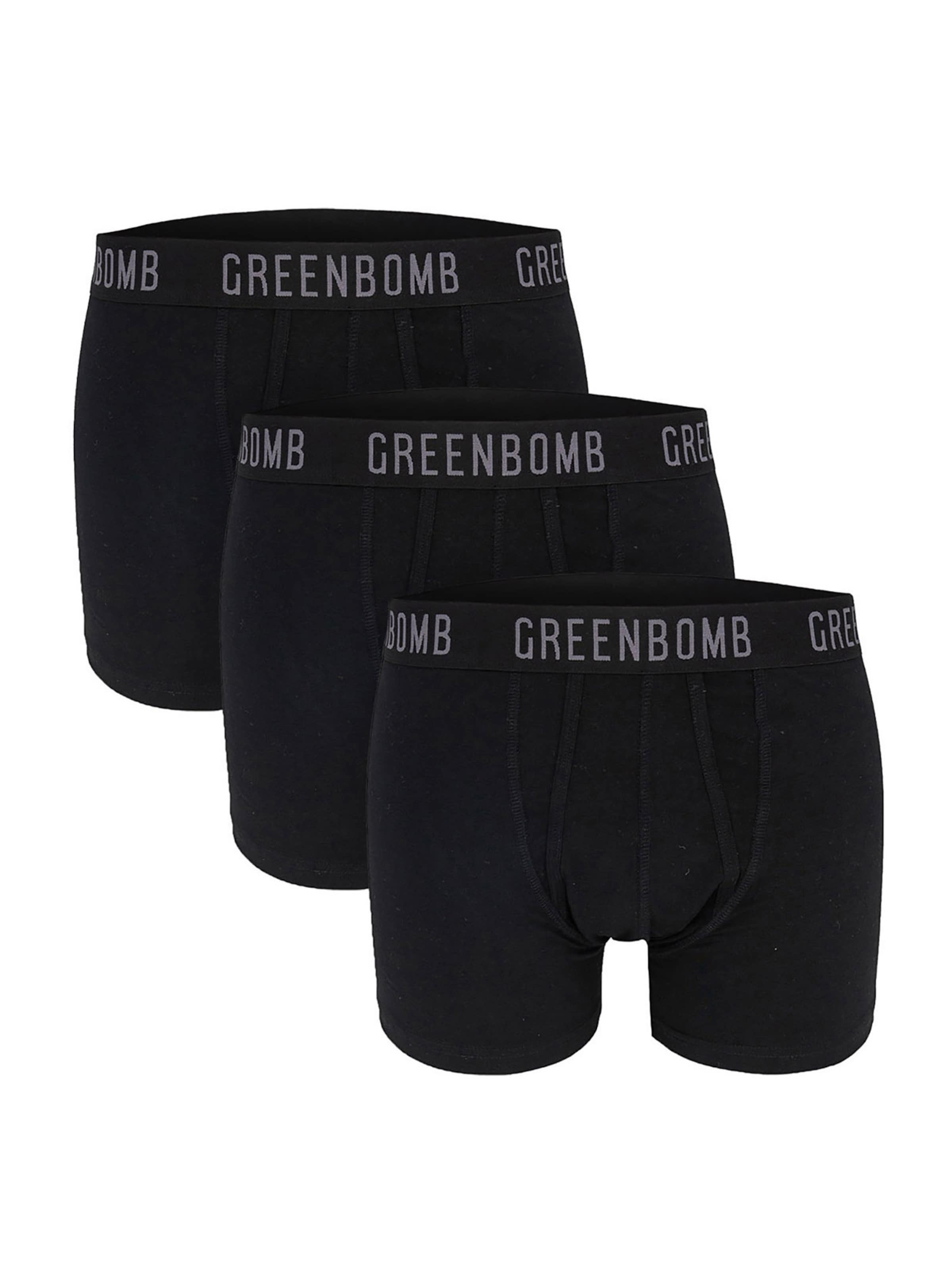 GREENBOMB Boxershorts in Zwart: voorkant