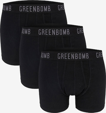 GREENBOMB Boxershorts in Schwarz: Vorderseite