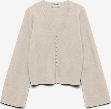 VERO MODA Gebreid vest 'VMAWHANNA' in Beige: voorkant