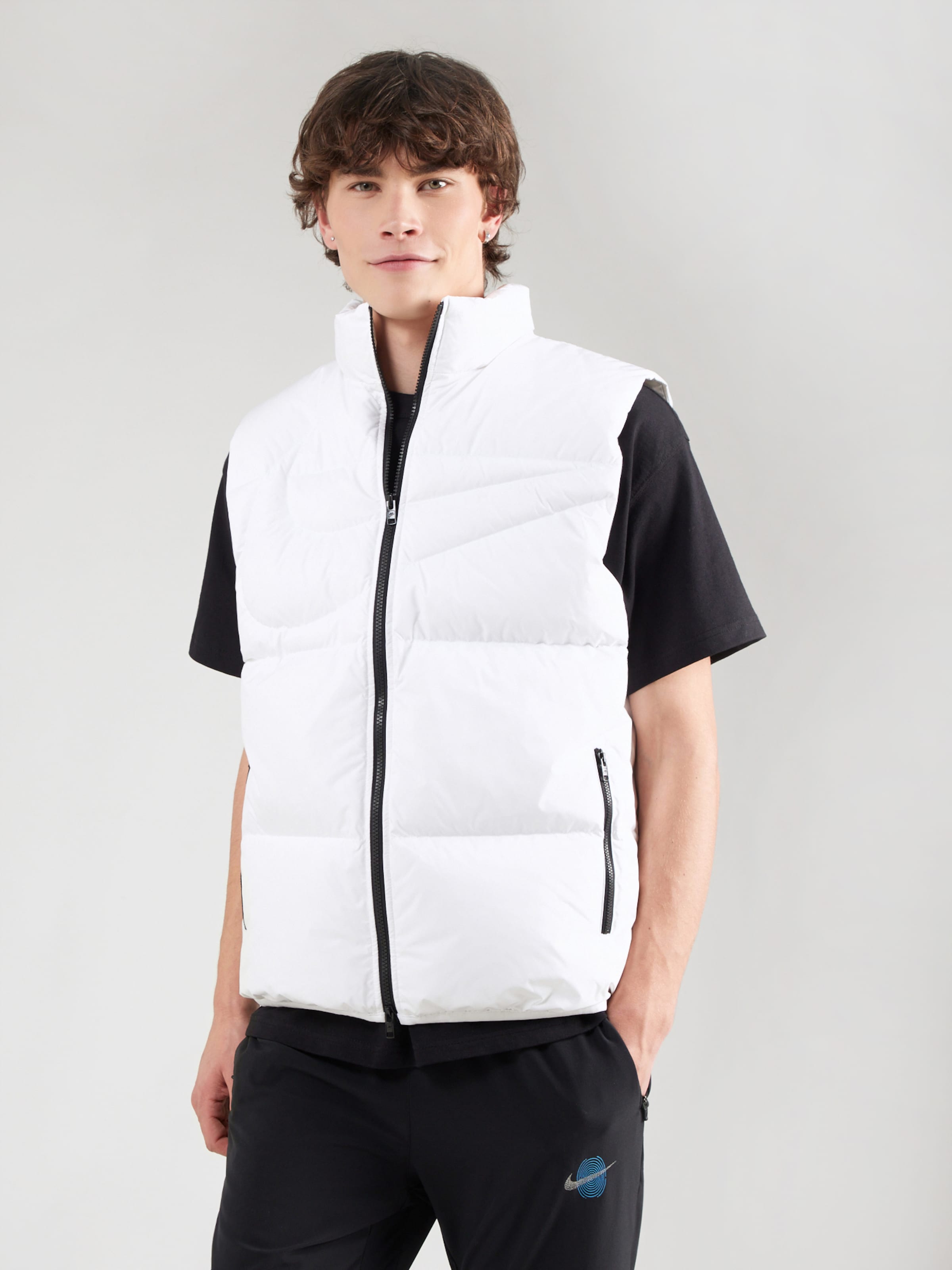 black and white nike vest