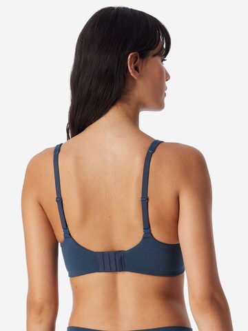 SCHIESSER T-shirt Bra ' Unique Cotton ' in Blue