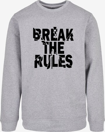 Sweat-shirt 'Break The Rules 2' Merchcode en gris : devant