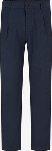 JOOP! Tapered Pleat-Front Pants 'Lester' in Blue: front