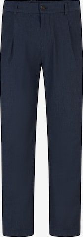 JOOP! Tapered Bandplooibroek 'Lester' in Blauw: voorkant