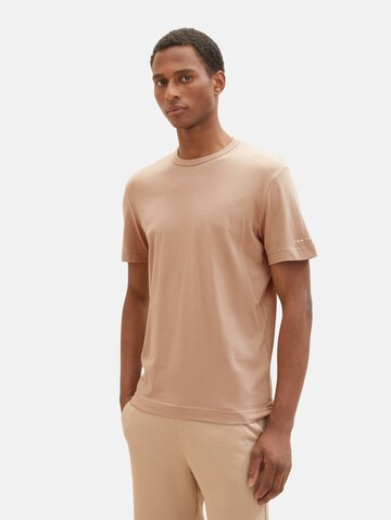 T-Shirt TOM TAILOR en beige : devant