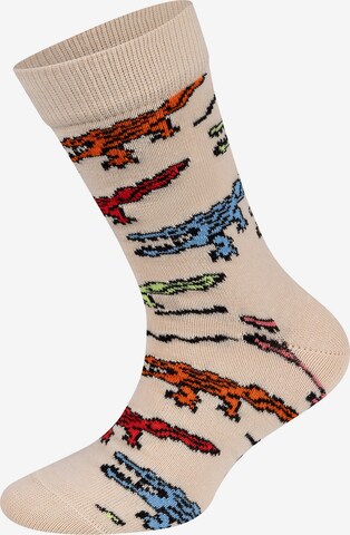 Happy Socks Socken 'Dino-Crocodile' in Beige