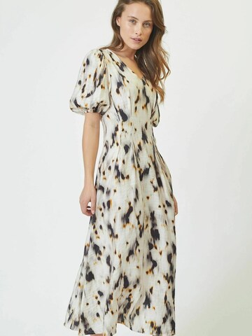 Robe ' Elisa' co'couture en blanc