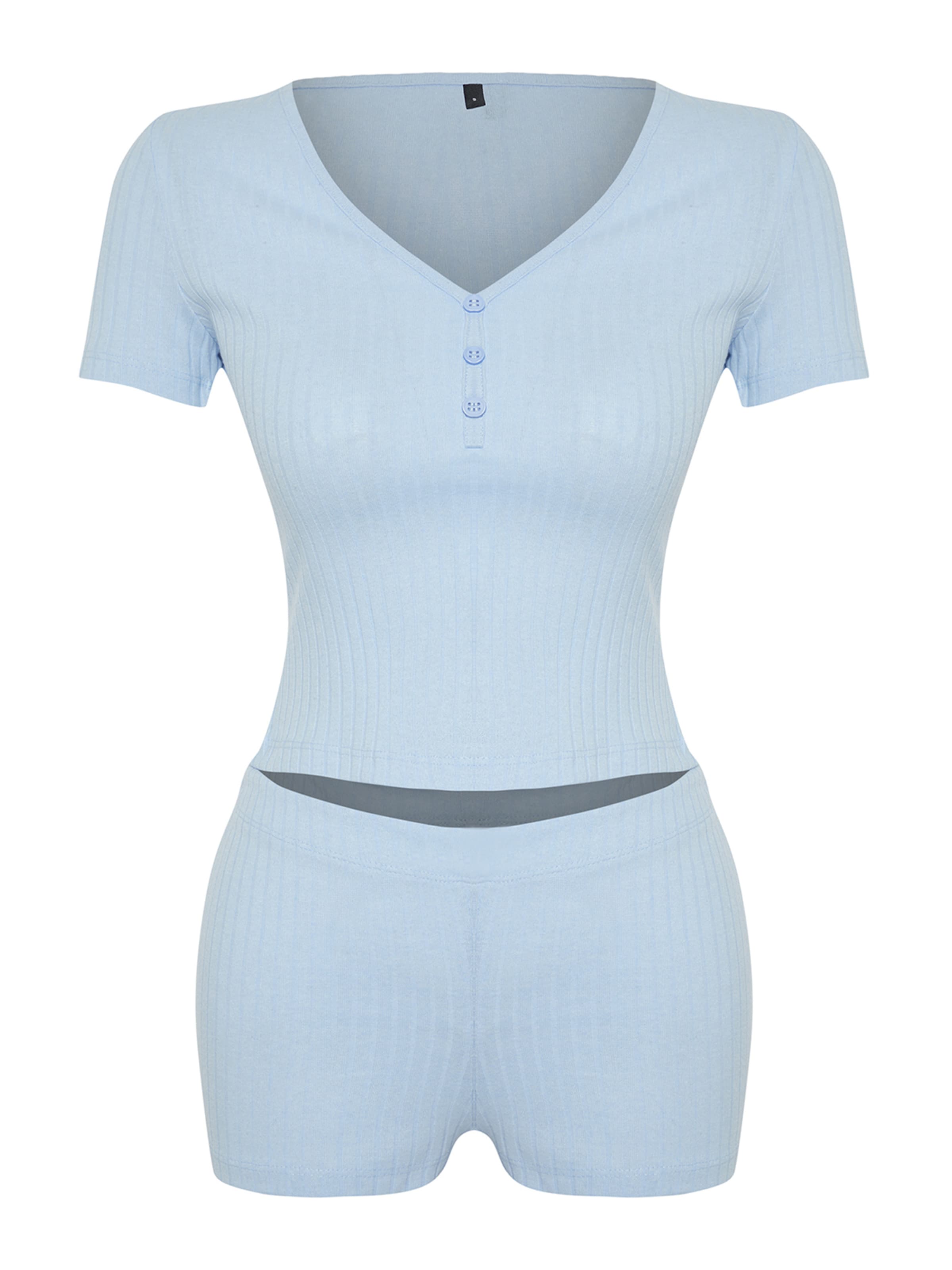 Trendyol Pyjama en bleu clair, Vue avec produit