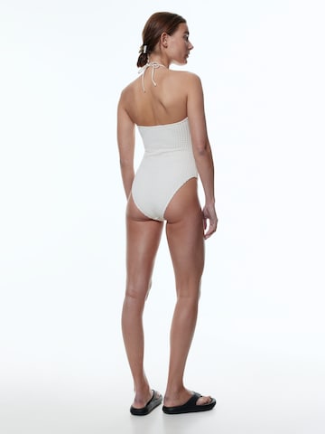 EDITED Bandeau Swimsuit 'Xaly' in White: front