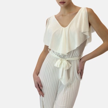 Tuta jumpsuit di Elara in bianco