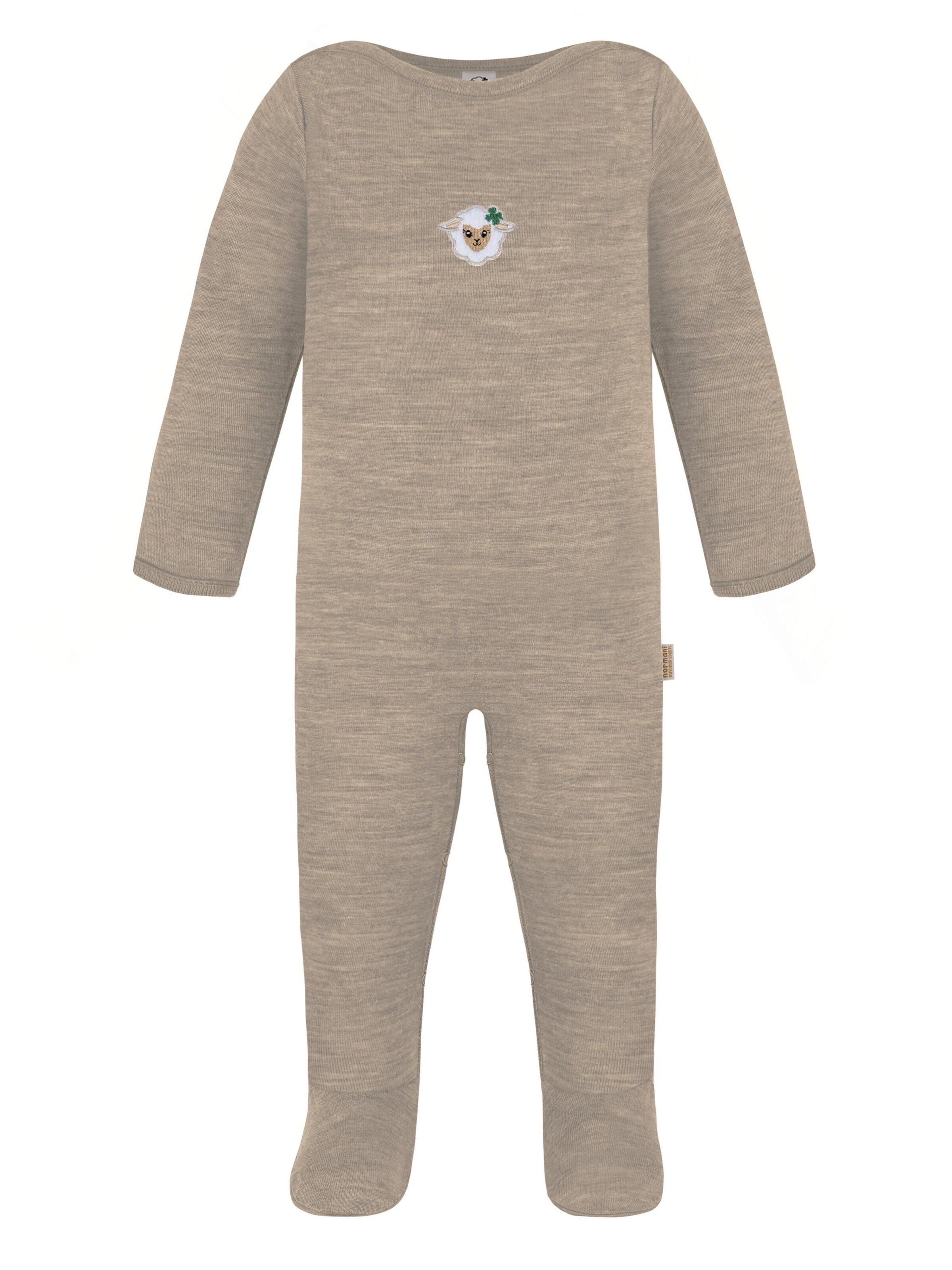 normani Strampler 'Levin' in Beige: Vorderseite