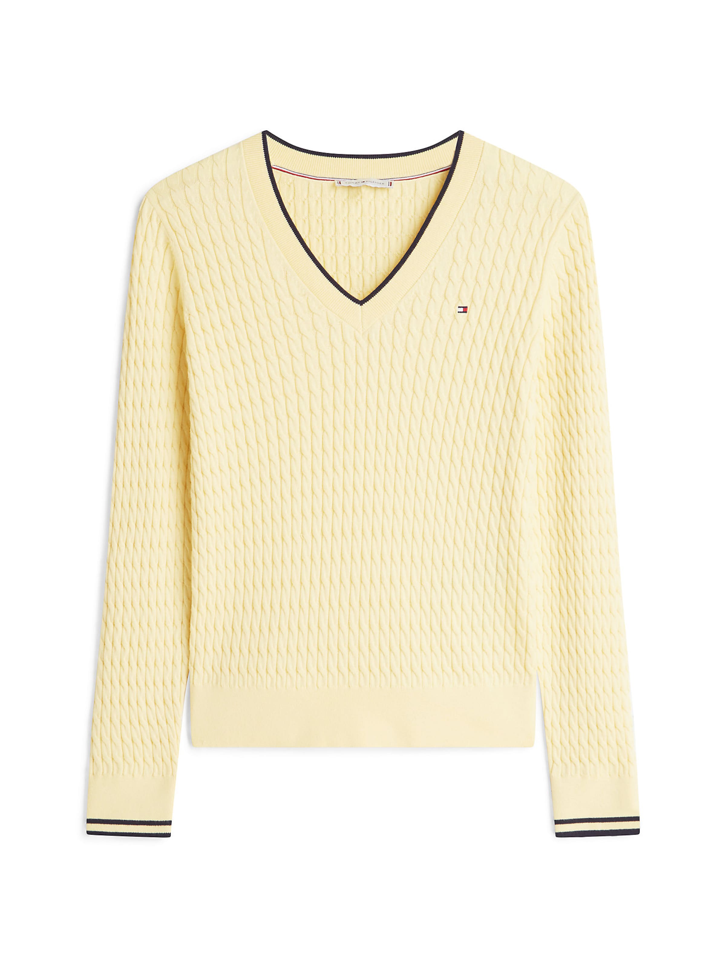 TOMMY HILFIGER Trui in Geel: voorkant