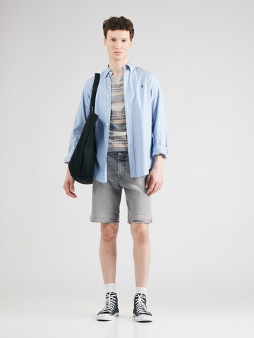 INDICODE JEANS Футболка 'Spike' в Серый